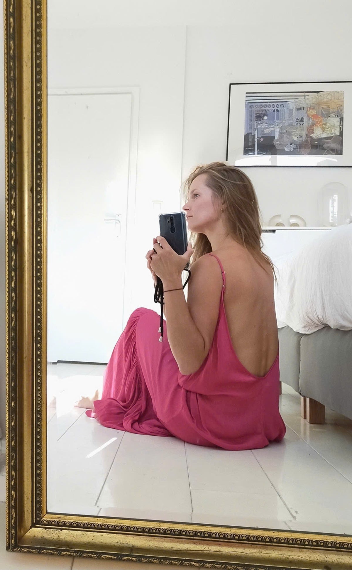 Backless Cotton Dress - Openback Cotton Dress - Sexy Resort Dress