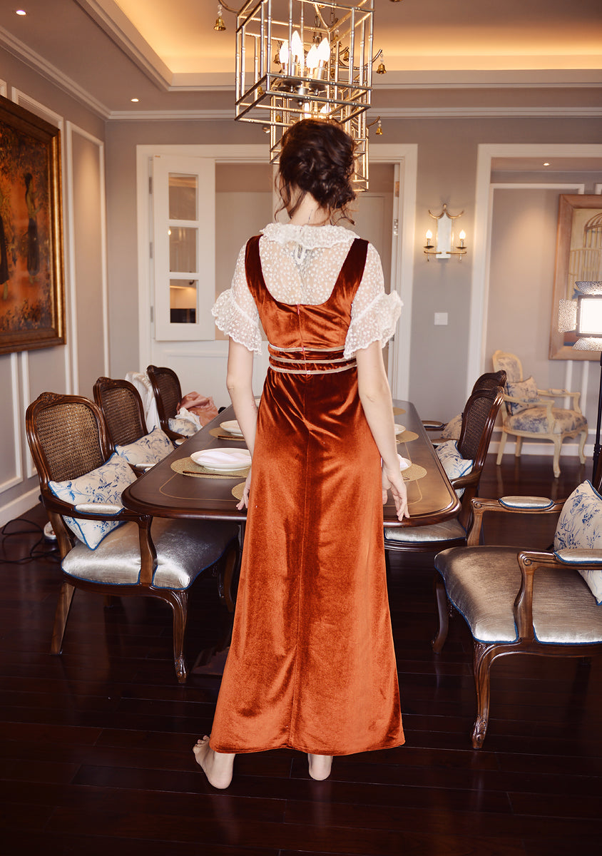 Velvet Dress Women - Velvet Dress with Sleeves - Bridesmaids Velvet Dress