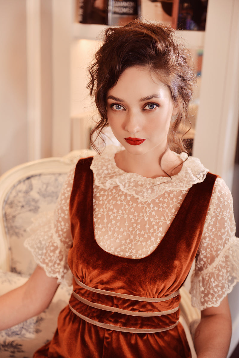 Velvet Dress Women - Velvet Dress with Sleeves - Bridesmaids Velvet Dress