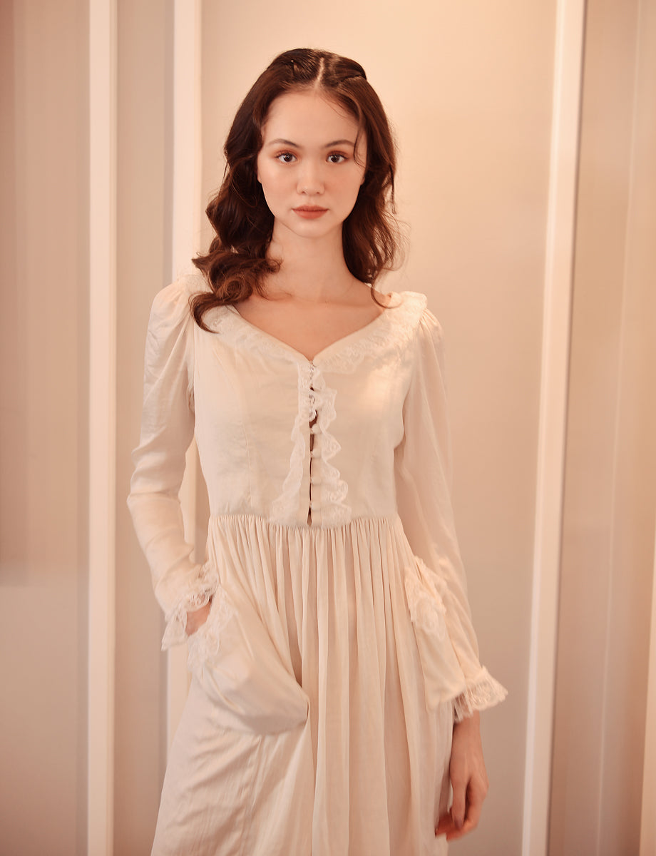 Silk Dress with Lace - Silk Gowm Women - Silk Dress Midi - Summer Dress
