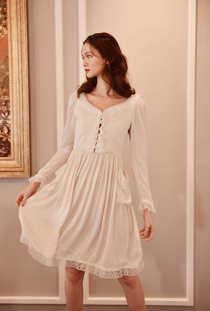 Silk Dress with Lace - Silk Gowm Women - Silk Dress Midi - Summer Dress