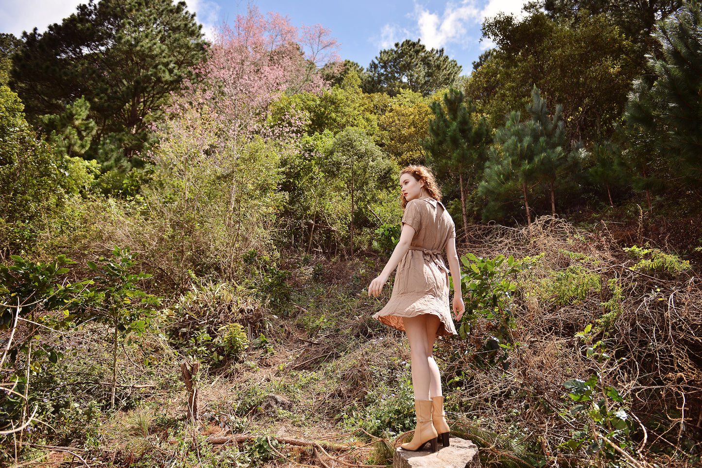 Cotton Dress Collars - Summer Linen Dress - Cotton Dress Short