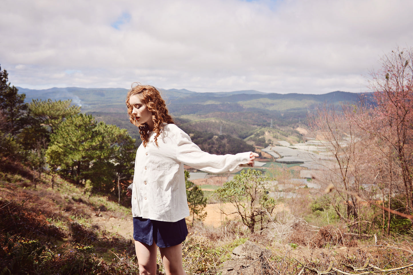 Cotton Top Blouse - White Blouse Women - Women Top Buttons
