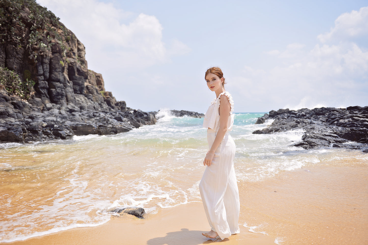 White Linen Top - Summer Crop Top - Linen Crop Top Women