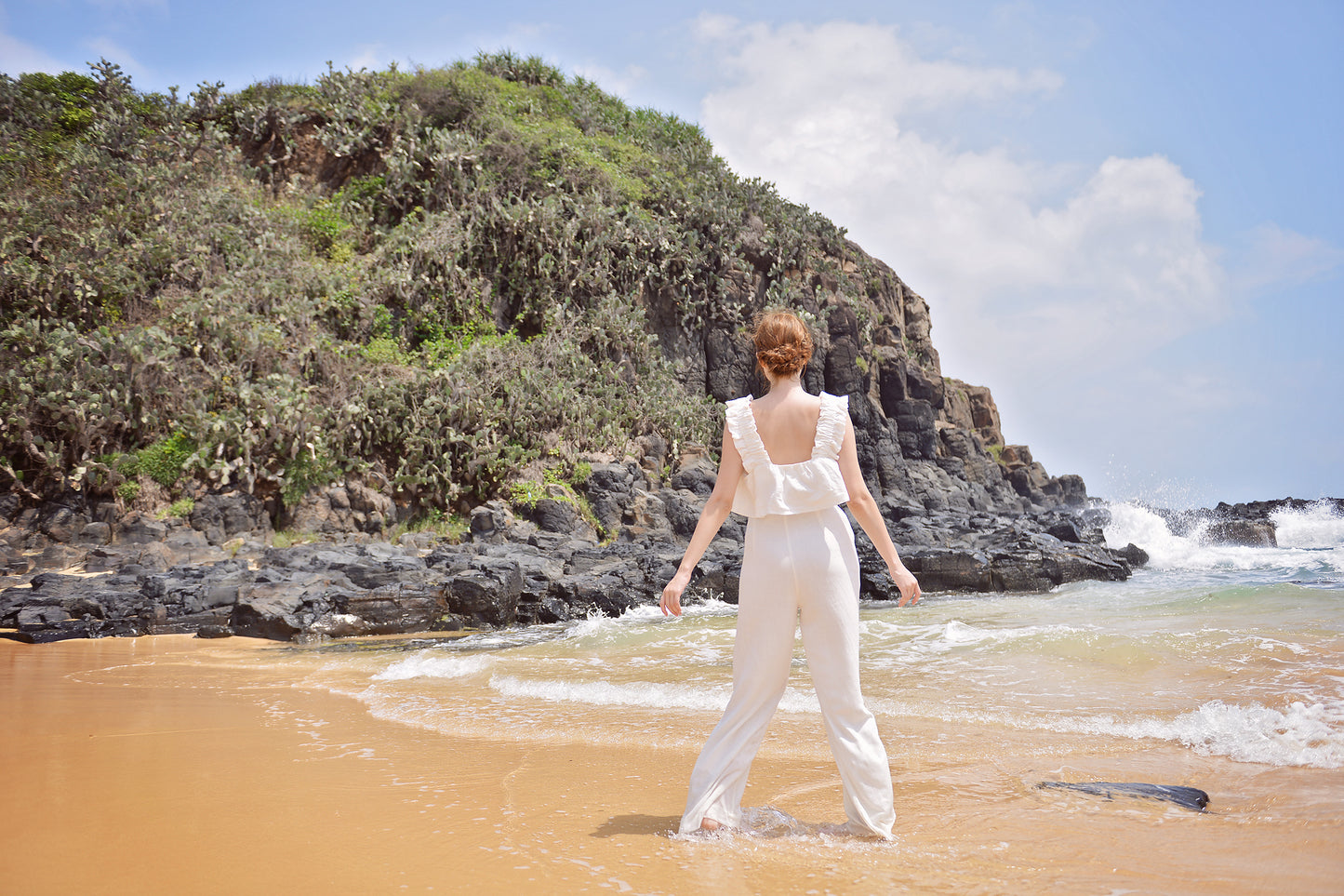 White Linen Top - Summer Crop Top - Linen Crop Top Women
