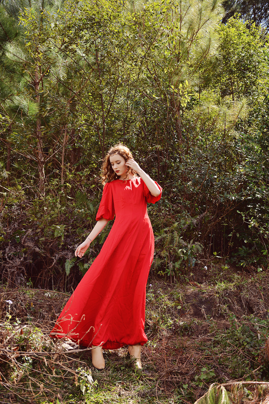 LOUISA Maxi Silk Dress