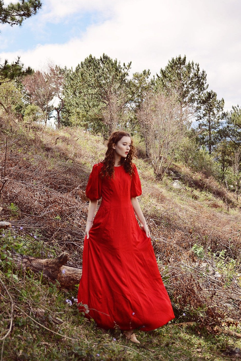 LOUISA Maxi Silk Dress