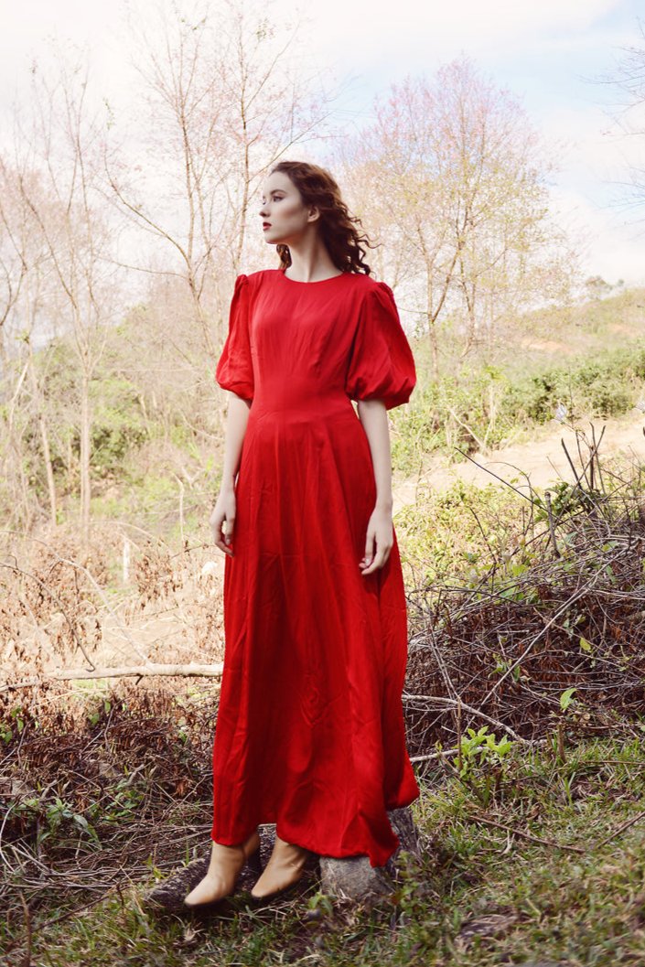LOUISA Maxi Silk Dress