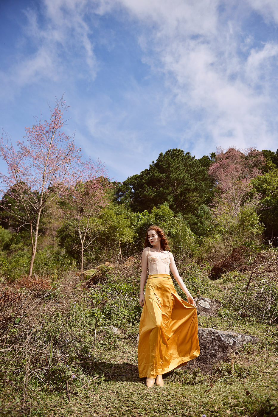High Waist Skirt - Silk Skirt Women - Silk Skirt Maxi