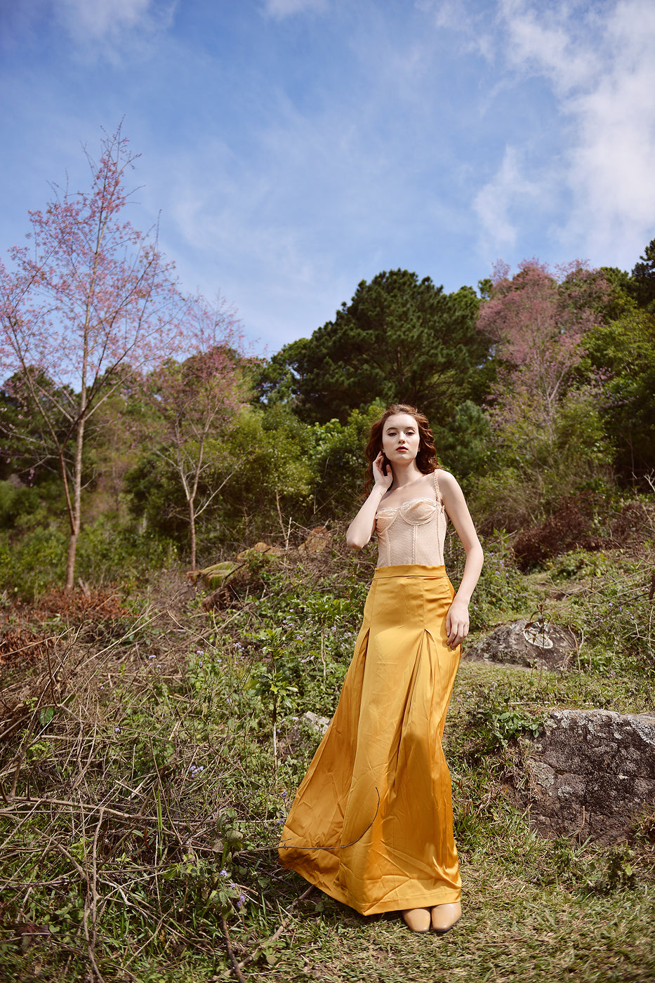 High Waist Skirt - Silk Skirt Women - Silk Skirt Maxi