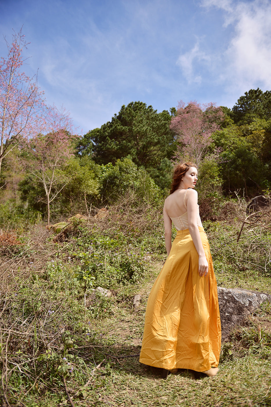 High Waist Skirt - Silk Skirt Women - Silk Skirt Maxi