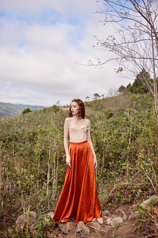 Silk Skirt Women - Silk Skirt Full Length - Silk Skirt Maxi