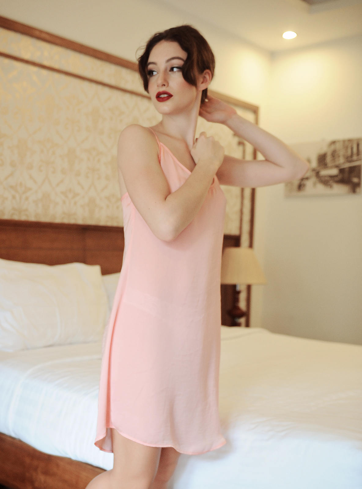 Women Silk Slip - Silk Short Dress - Wedding Night Dress