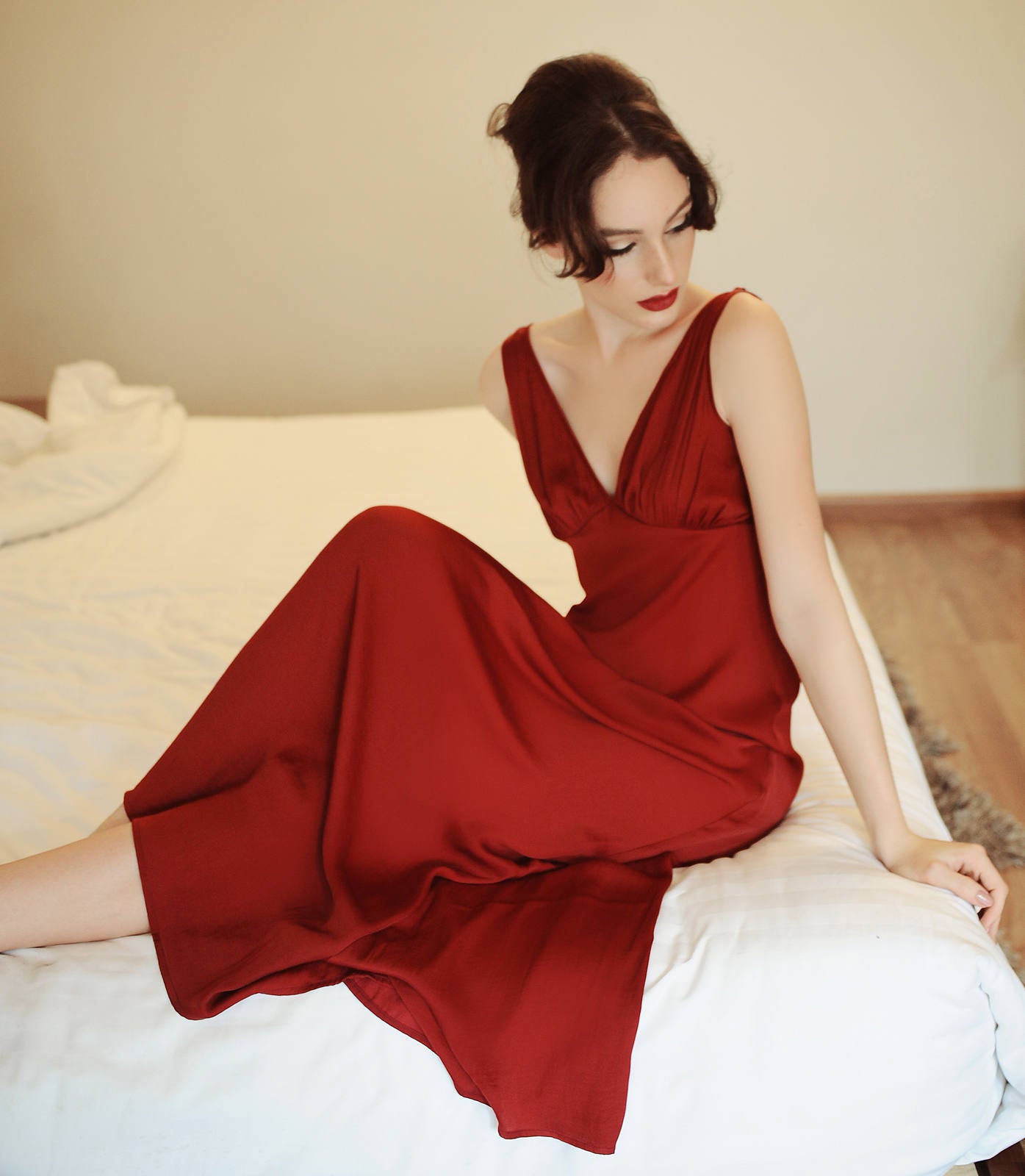 Bridesmaids Silk Dress - Night Gown Bridesmaids - Silk Slip Dress - Silk Slip Wedding Dress - Gift For Her