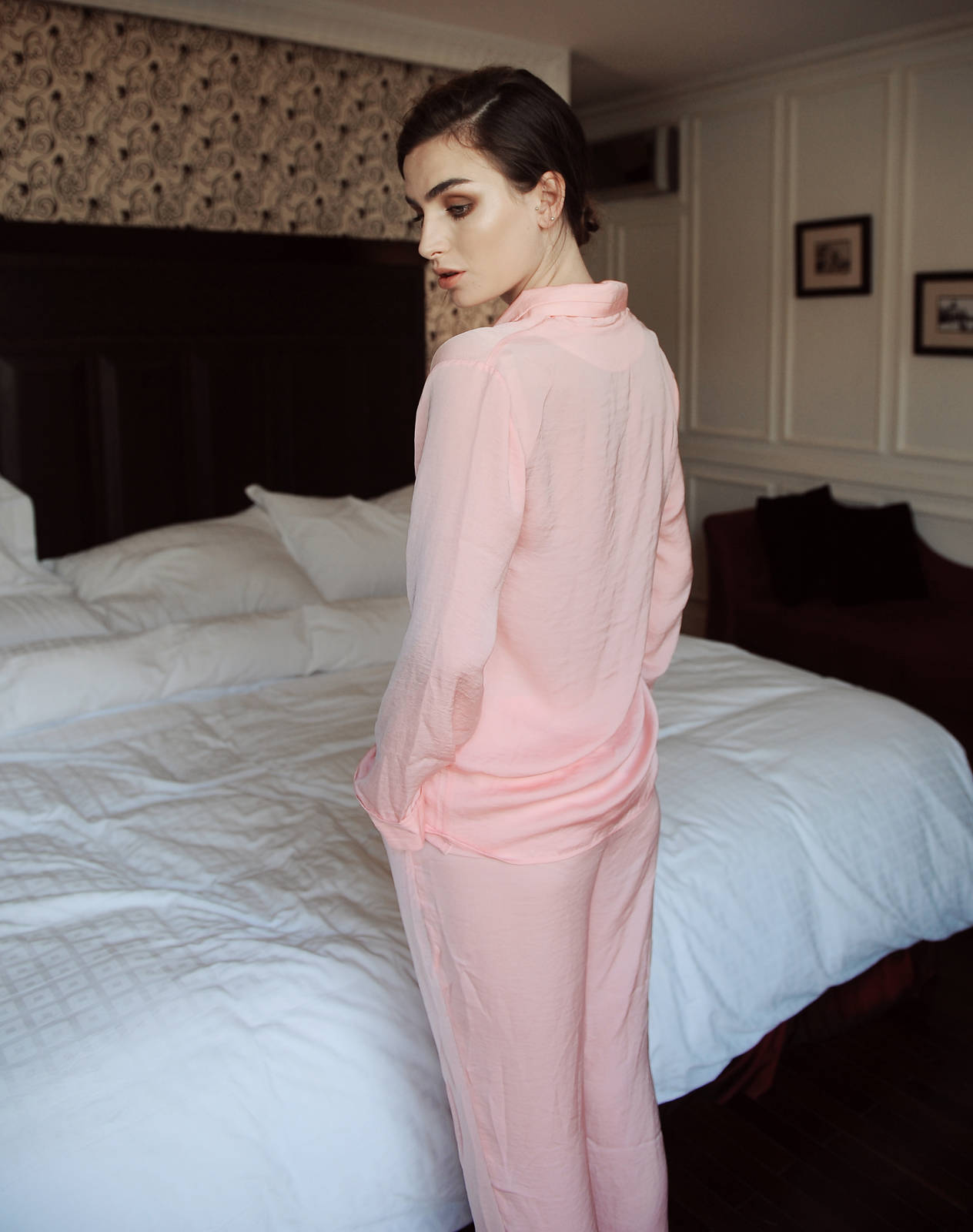 Long Sleeves Silk Pajamas - Sleepwear Silk - Silk PJs Bridesmaids - Silk Nightie - Nightdress Women - Bridal Pajamas - Silk Pyjamas Women