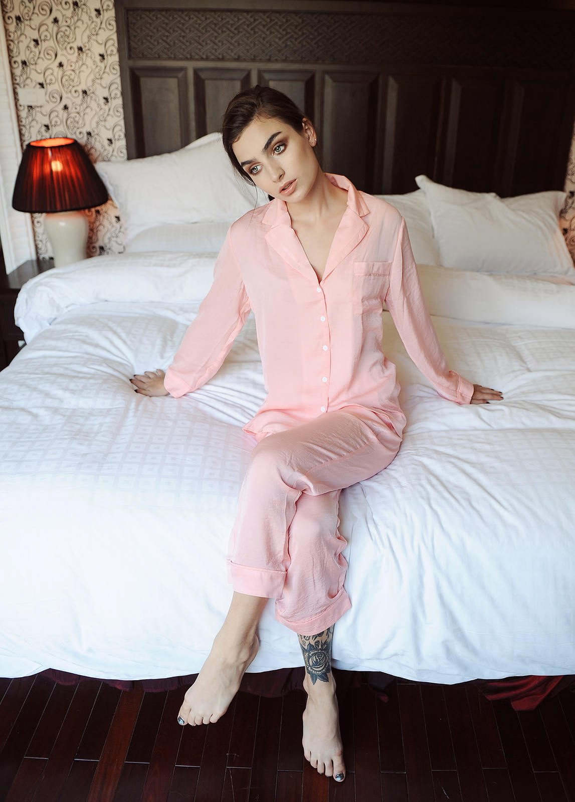 Long Sleeves Silk Pajamas - Sleepwear Silk - Silk PJs Bridesmaids - Silk Nightie - Nightdress Women - Bridal Pajamas - Silk Pyjamas Women