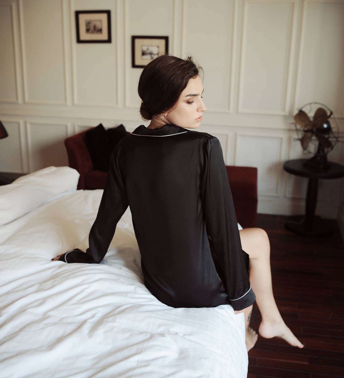 Silk Shirt Dress - 100% Mulberry Silk Pajamas - Silk Sleepwear - Real Silk Loungewear - Mulberry Silk Clothing