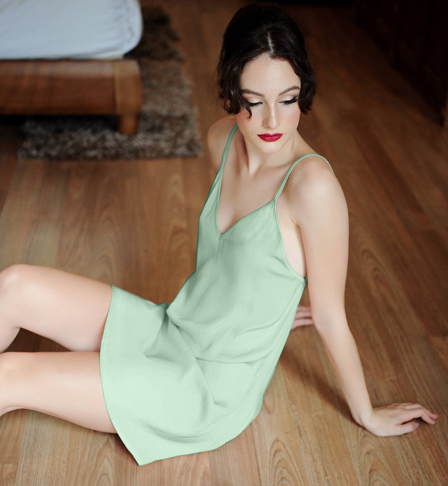 Sexyback Silk Slip - Backless Silk Dress - Silk Sleepwear - Boudoir Silk Slip - Romantic Gift for Her
