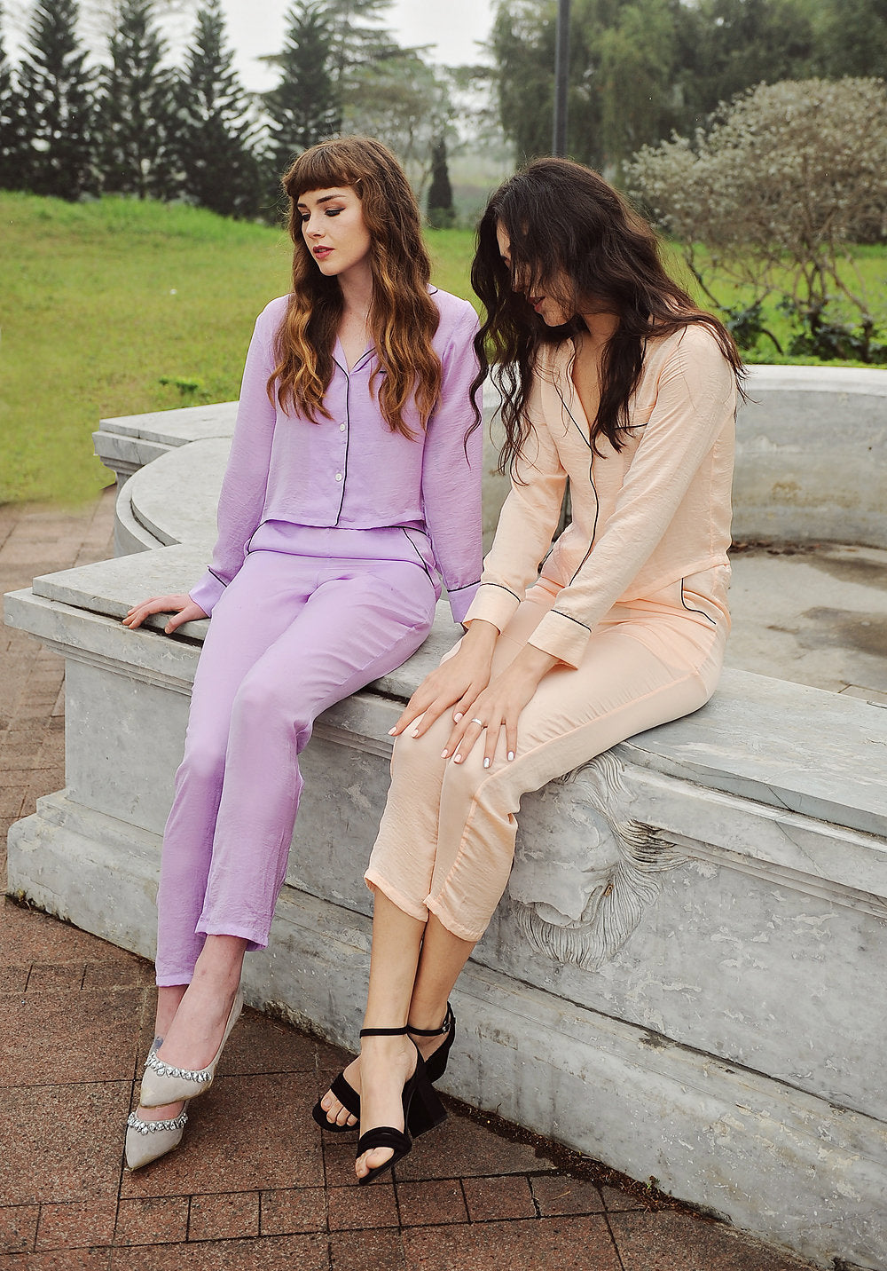 Women Long Silk Pajamas - Women Silk LoungeWear-  Women Silk PJs - Warm Winter Pajamas