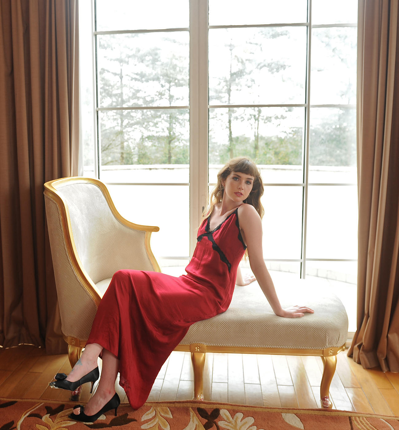 Long Silk Slip - Evening Lace Silk Gown - Wedding Night Silk Slip - Bridal Silk Slip