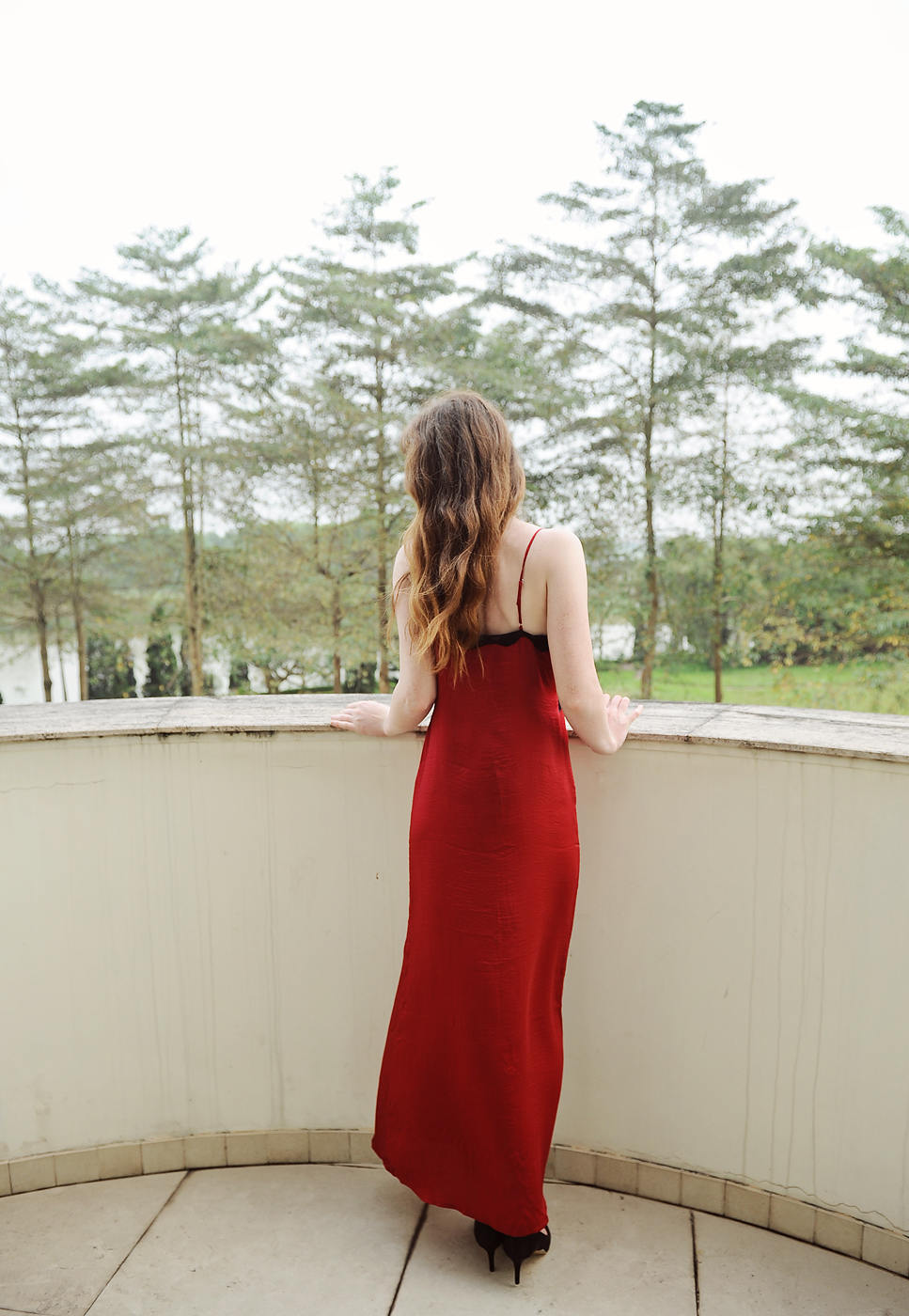Long Silk Slip - Evening Lace Silk Gown - Wedding Night Silk Slip - Bridal Silk Slip