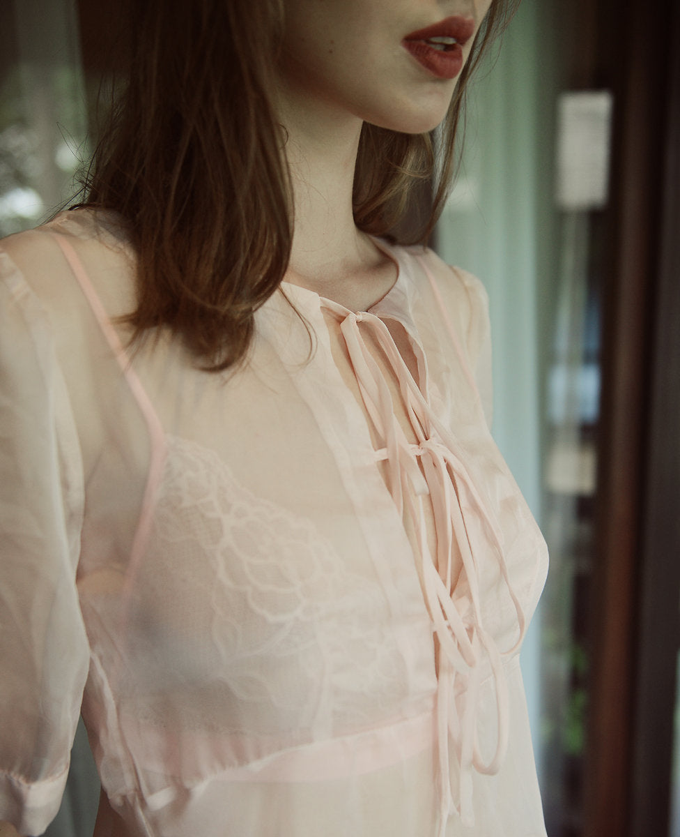 Sheer Silk Slip - Sexy Lingerie Sleepwear - See through Nightgown - Wedding Gift Idea - Gift For Her