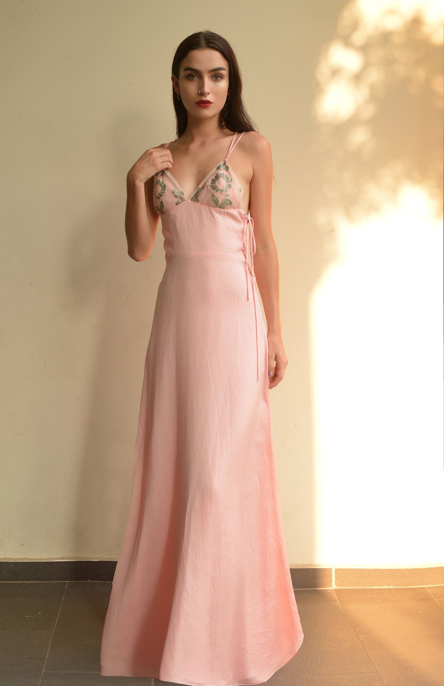 Silk Maxi Dress - Long Formal Dress - Women Silk Dress - Wedding Guest Dress - Silk Prom Dress - Lelasilk