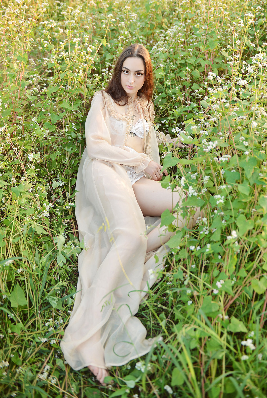 Sheer Long Robe - Silk Robe Floor Length - Sheer Robes Women - Beach Robes Women