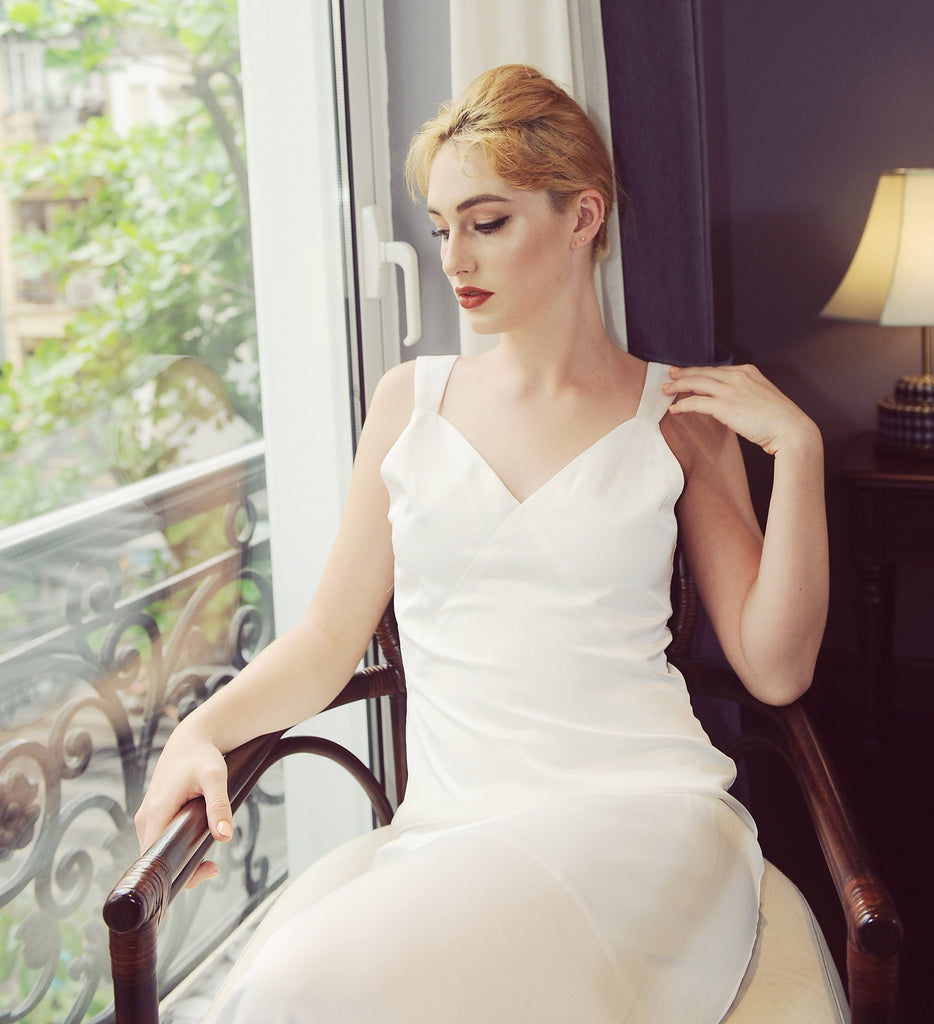 100% Mulberry Silk Gown - Silk Long Dress - Silk Dress - Mulberry Silk Dress