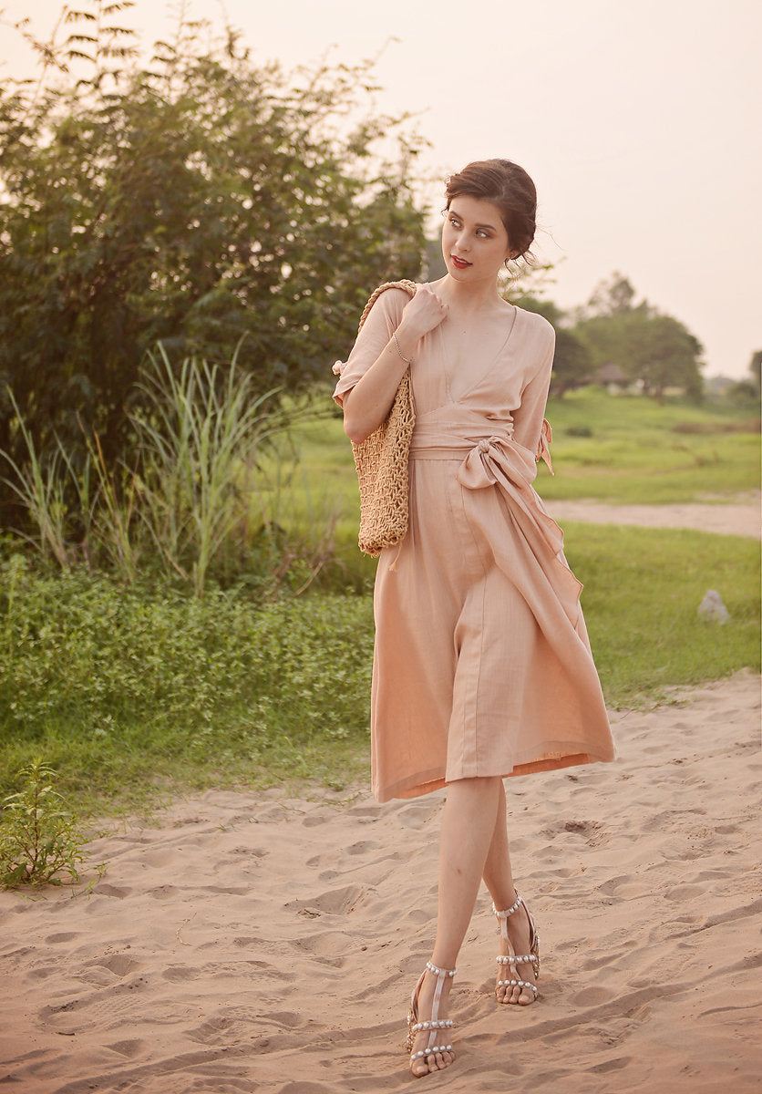 Linen Dress - Organic Cotton Dress - Natural Fabric - Organic Cotton Clothing