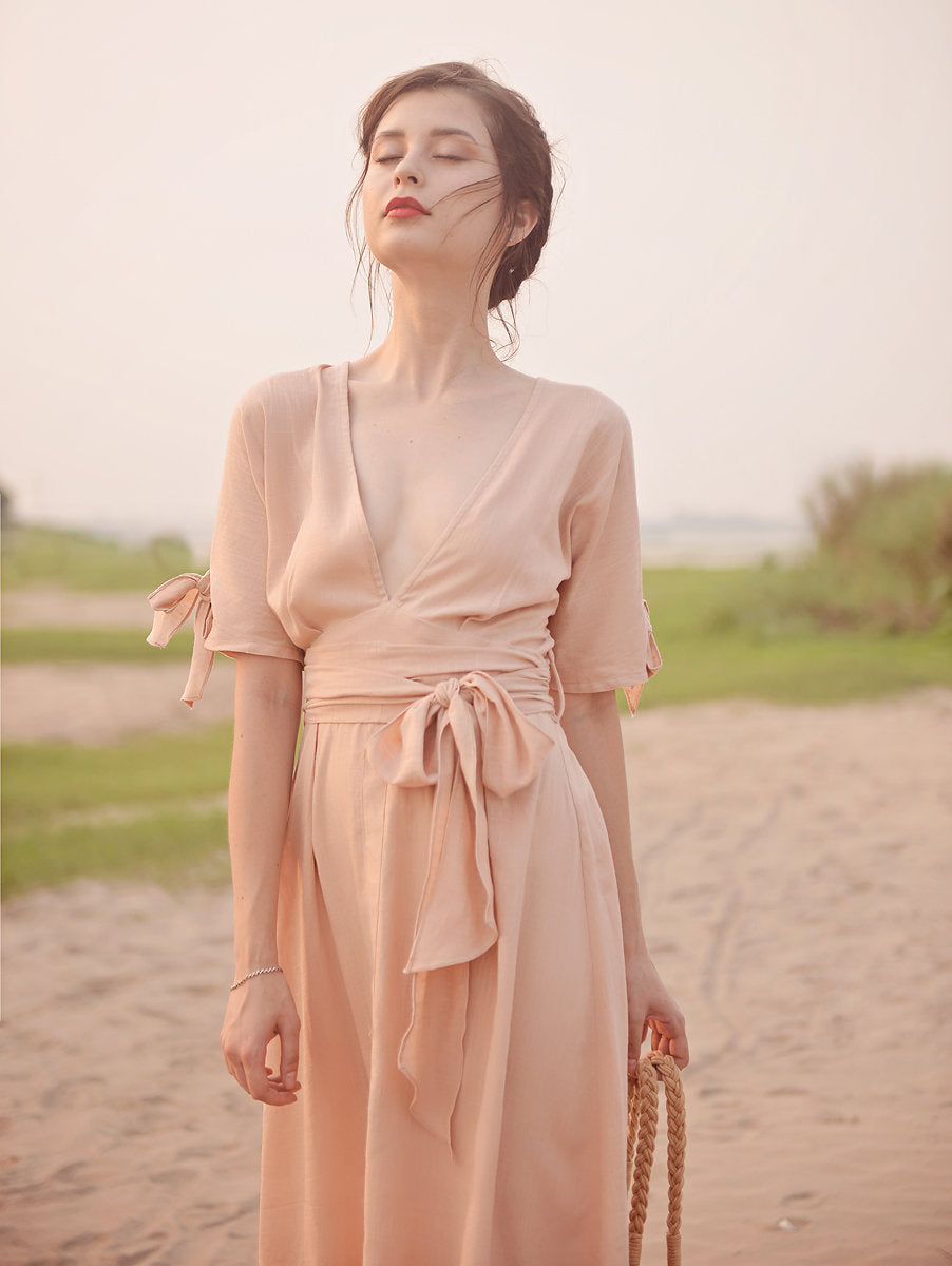 Linen Dress - Organic Cotton Dress - Natural Fabric - Organic Cotton Clothing