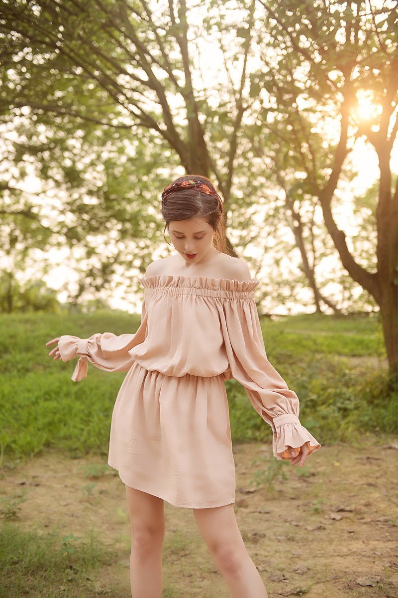 Off Shoulder Linen Jumpsuit - Organic Cotton Clothing - Women Linen Jumper