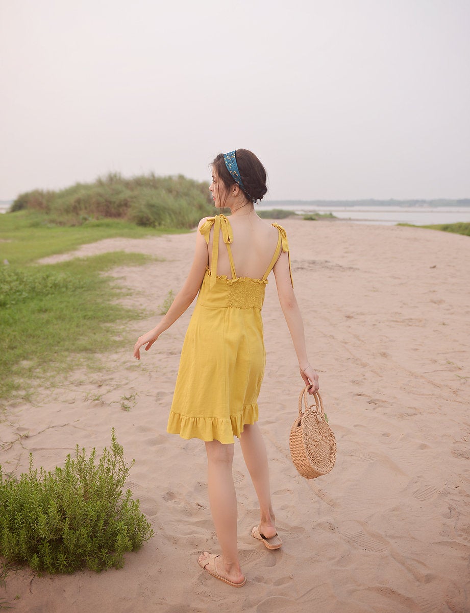 Linen Summer Dress for Women - Soft Cotton Dress - Organic Cotton - Natural Fabric