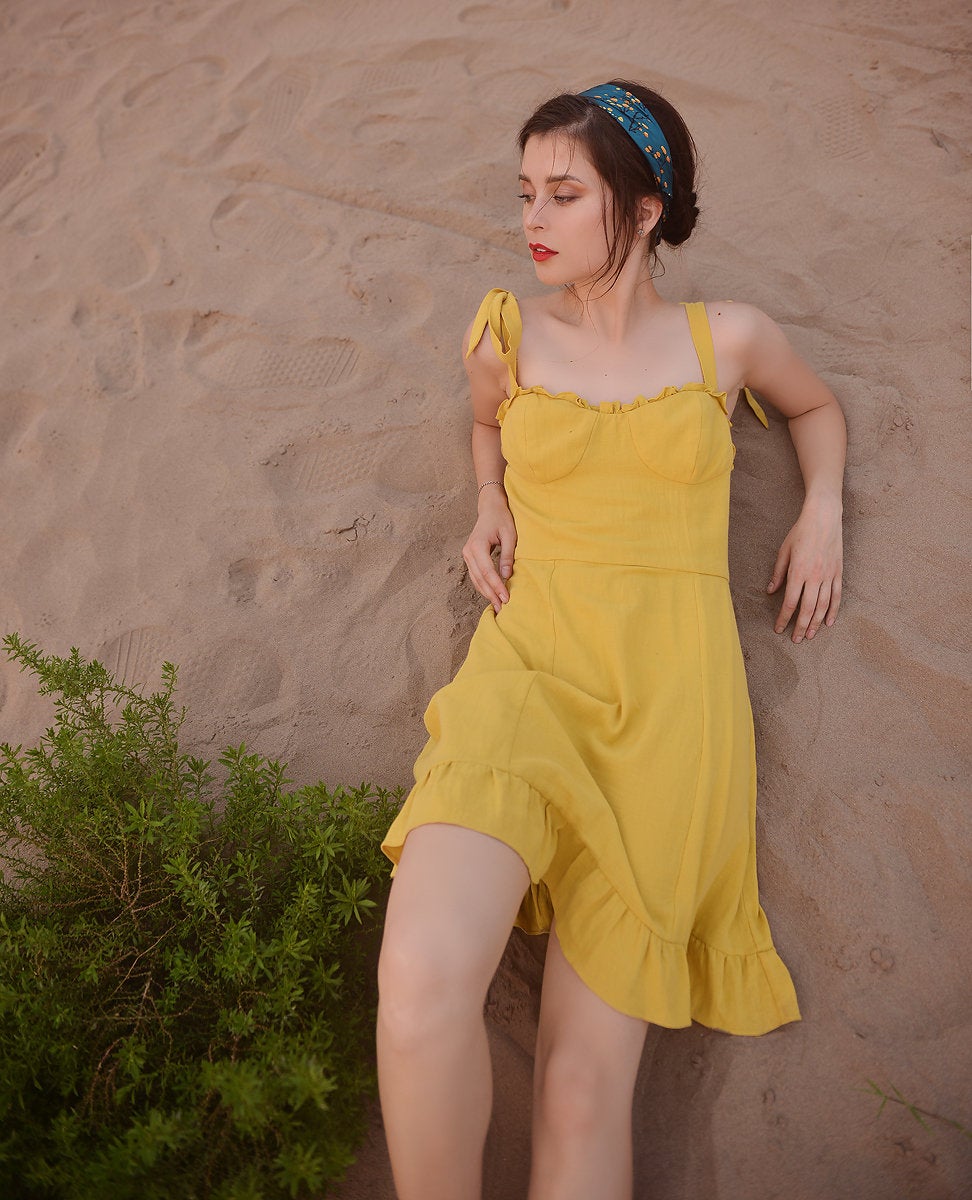 Linen Summer Dress for Women - Soft Cotton Dress - Organic Cotton - Natural Fabric