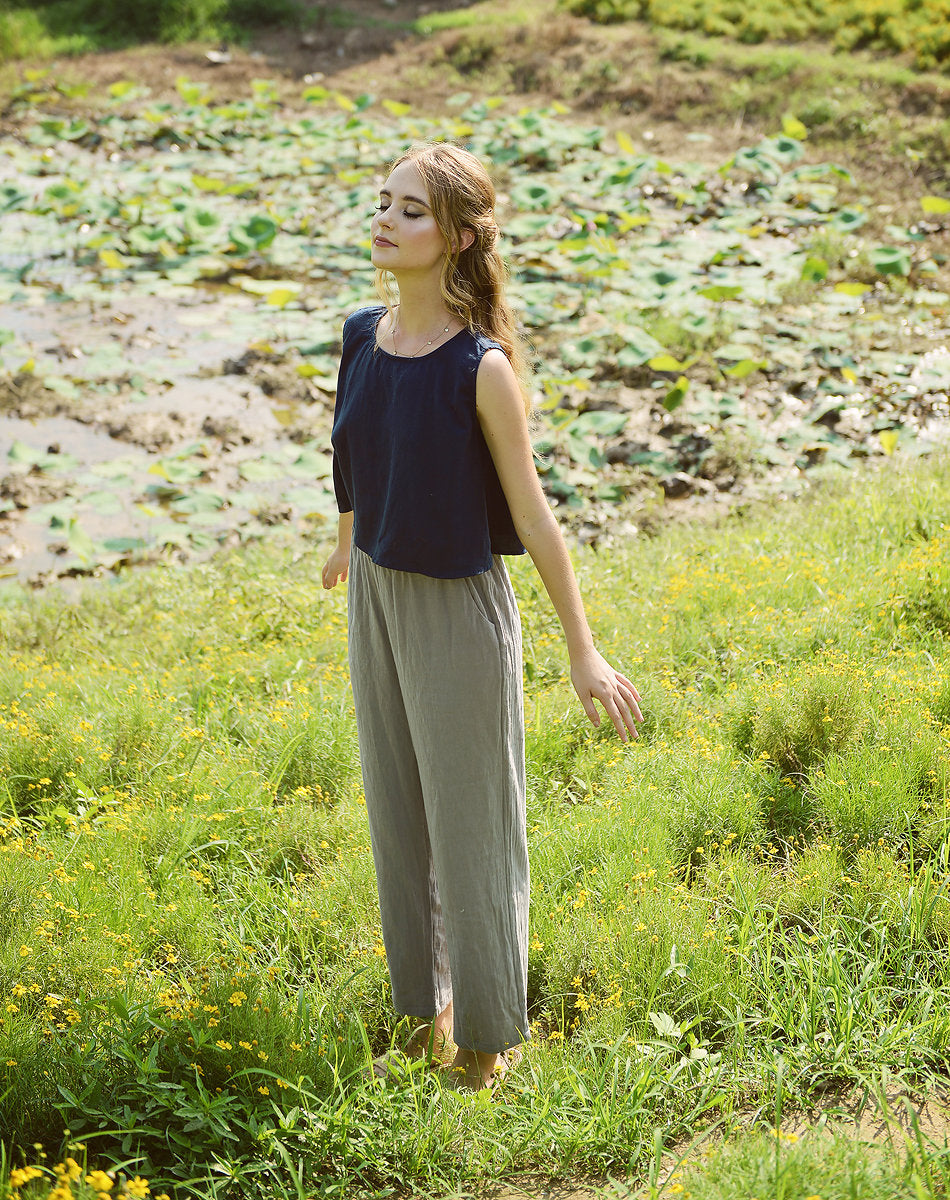 Linen Womens Top - Organic Cotton Top - Summer Women Clothes - Linen Tops Women - Unique Womens Clothing- Summer Women Clothes