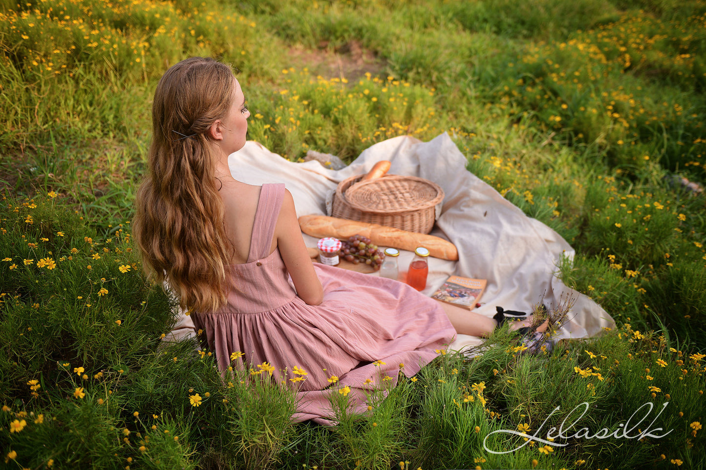 Linen Apron Dress - Cotton Casual Dress - Cotton Summer Dress
