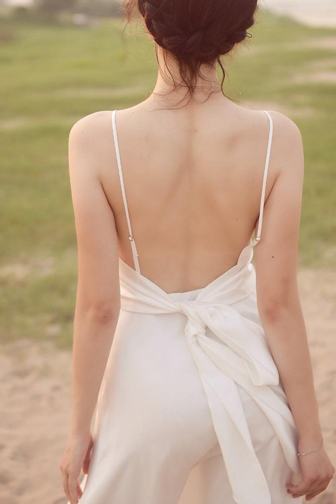 JESSALYNN Sleeveless Silk Dress