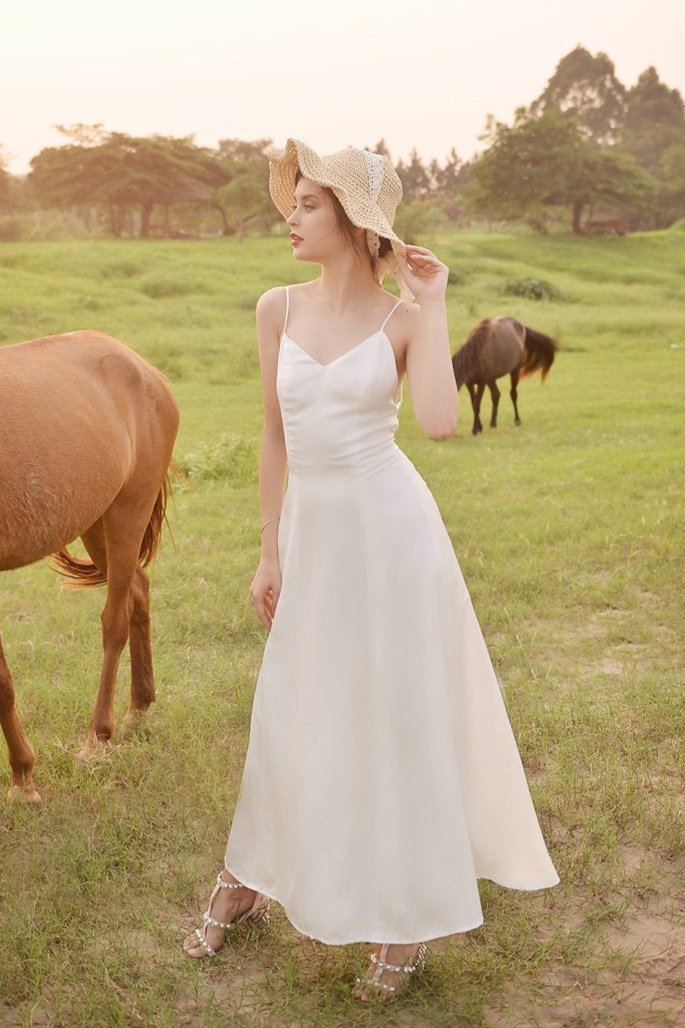 JESSALYNN Sleeveless Silk Dress