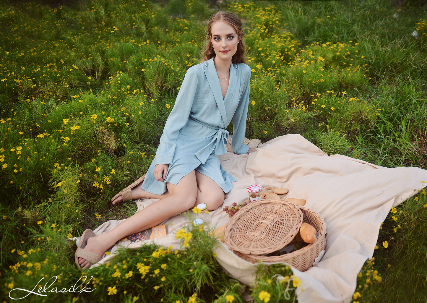 Silk Vest Robe - Short Kimono Robe - Silk Robe for Her - Bridal Silk Robe