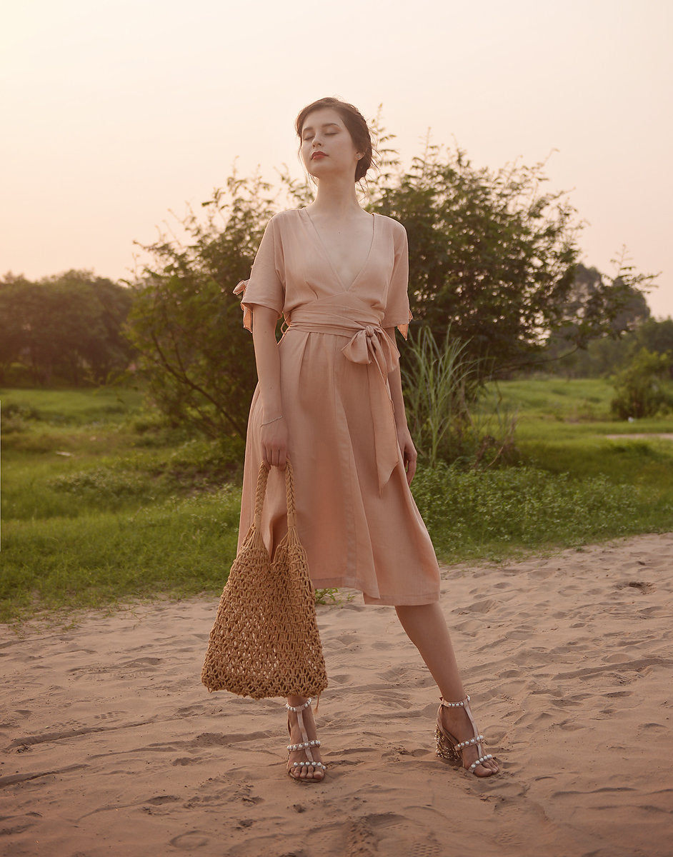 Linen Dress - Organic Cotton Dress - Natural Fabric - Organic Cotton Clothing