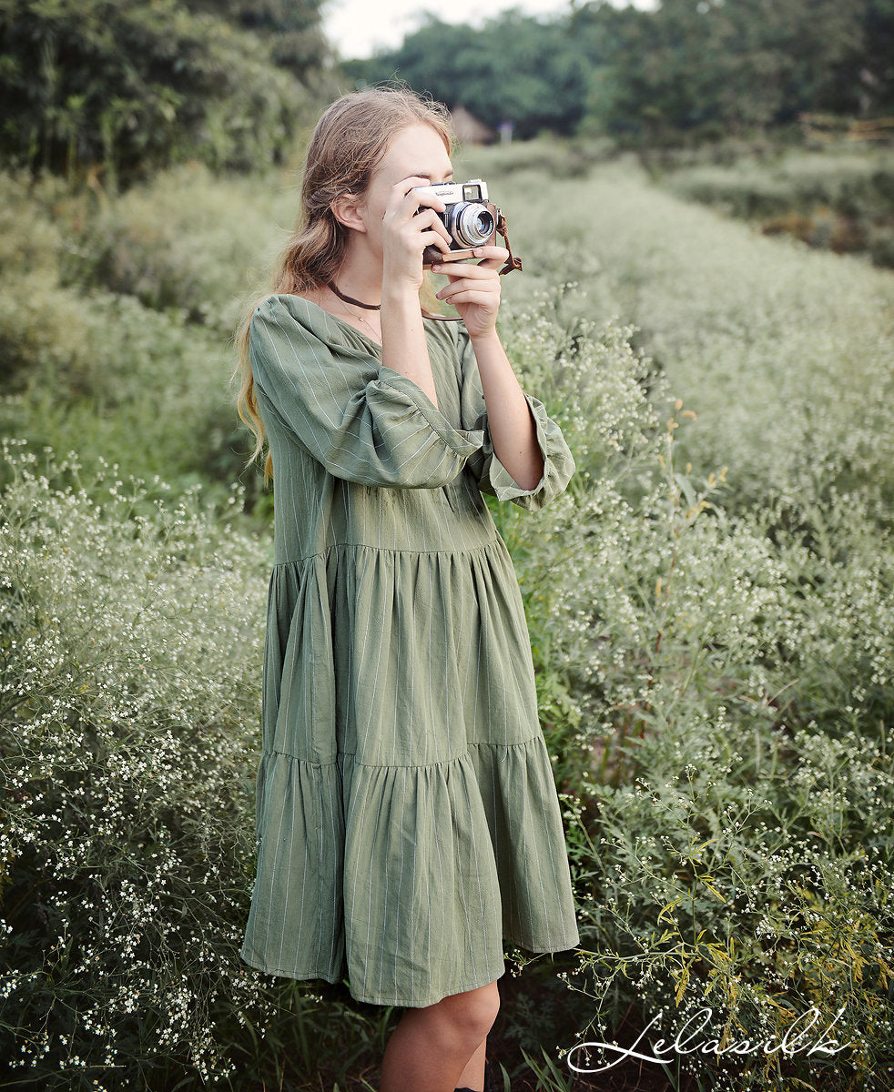 Linen Loose Dress - Summer Women Dress - Organic Clothing - Linen Cotton Dress - Natural Fabric