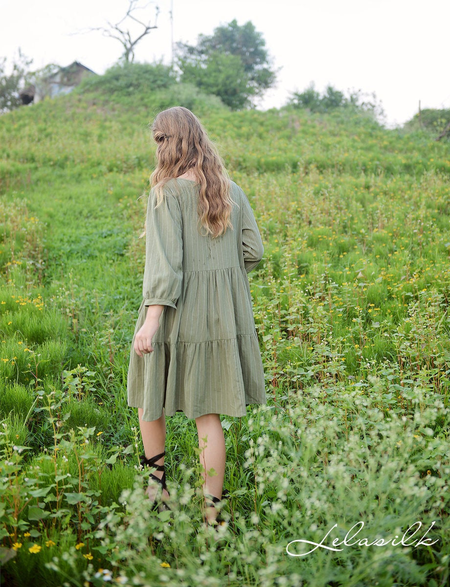 Linen Loose Dress - Summer Women Dress - Organic Clothing - Linen Cotton Dress - Natural Fabric