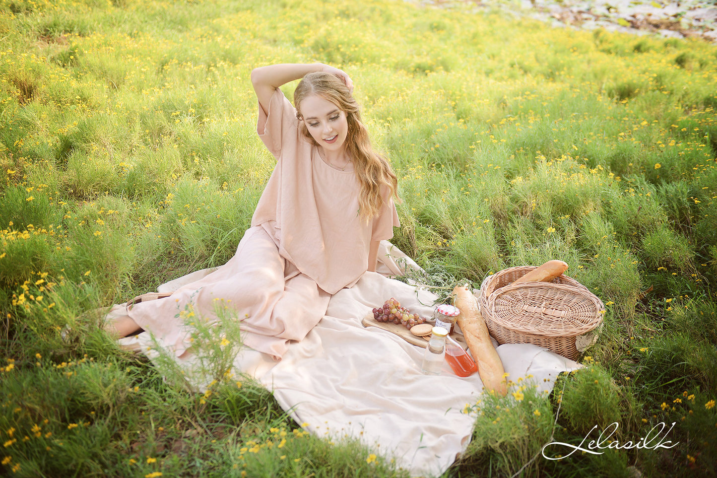 Long Linen Skirt - Women Summer Skirt - Loose Fit Skirt - Natural Clothing