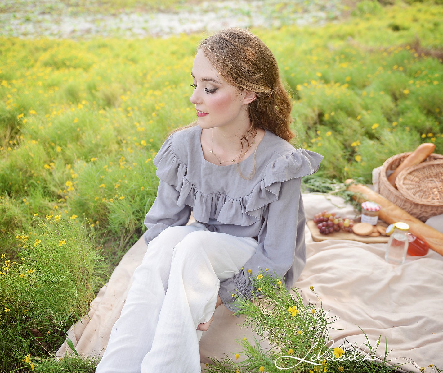 Oversized Linen Blouse - Linen Cotton Shirt - Long Sleeves Top - Organic Clothing