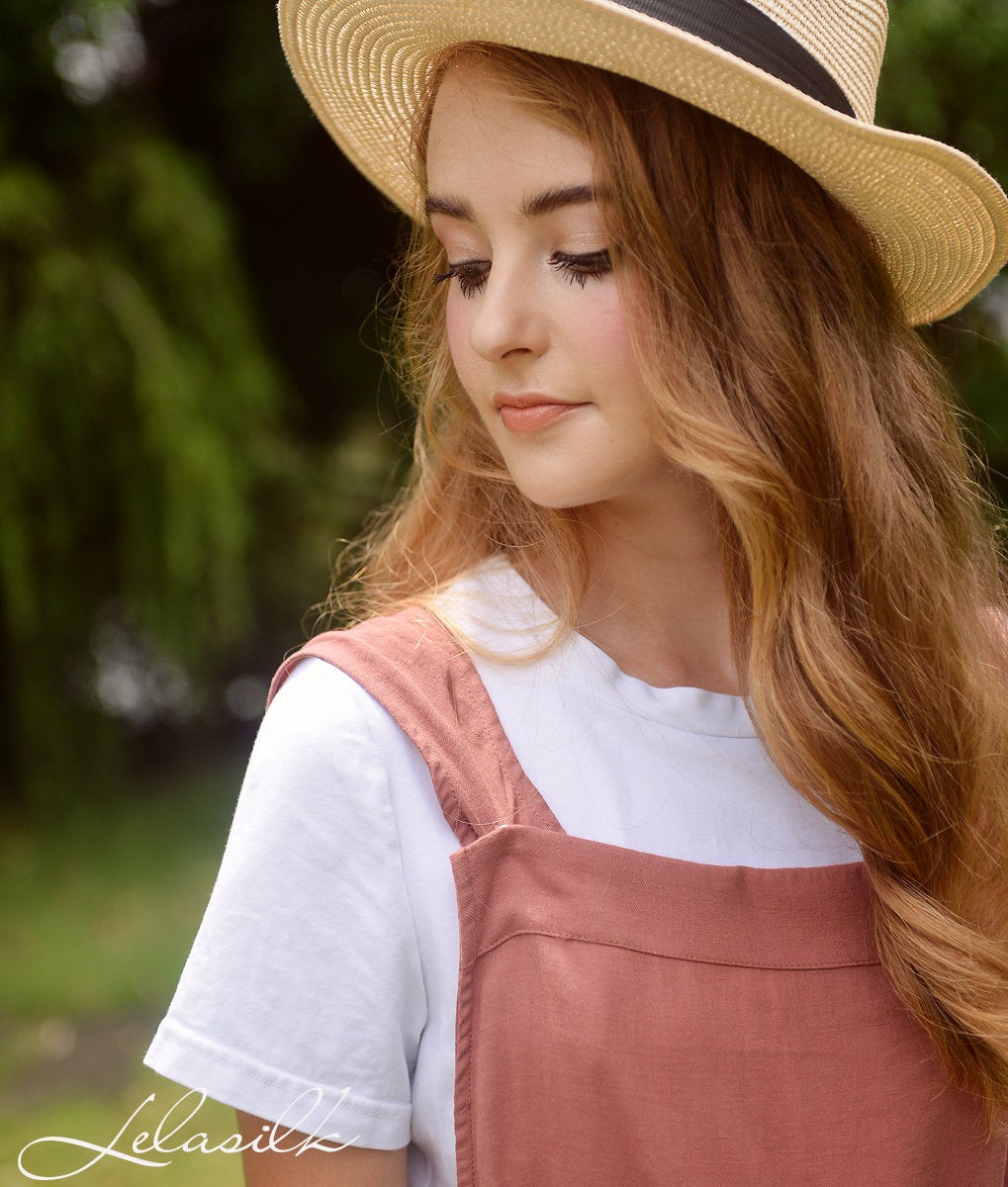 Linen Apron Dress - Cotton Pinafore Dress - Organic Clothing