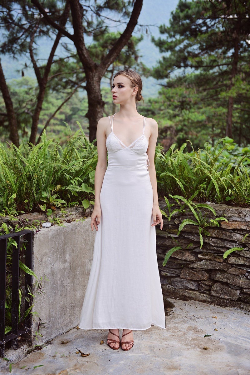 Silk Maxi Dress - Long Formal Dress - Women Silk Dress - Wedding Guest Dress - Silk Prom Dress - Lelasilk