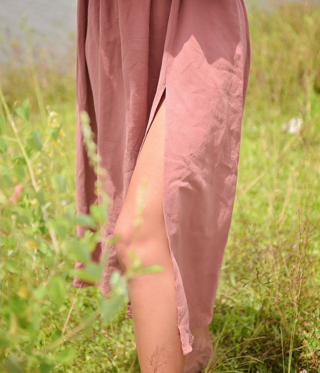 Off Shoulder Cotton Dress - Organic Cotton Clothing - Women Midi Dress