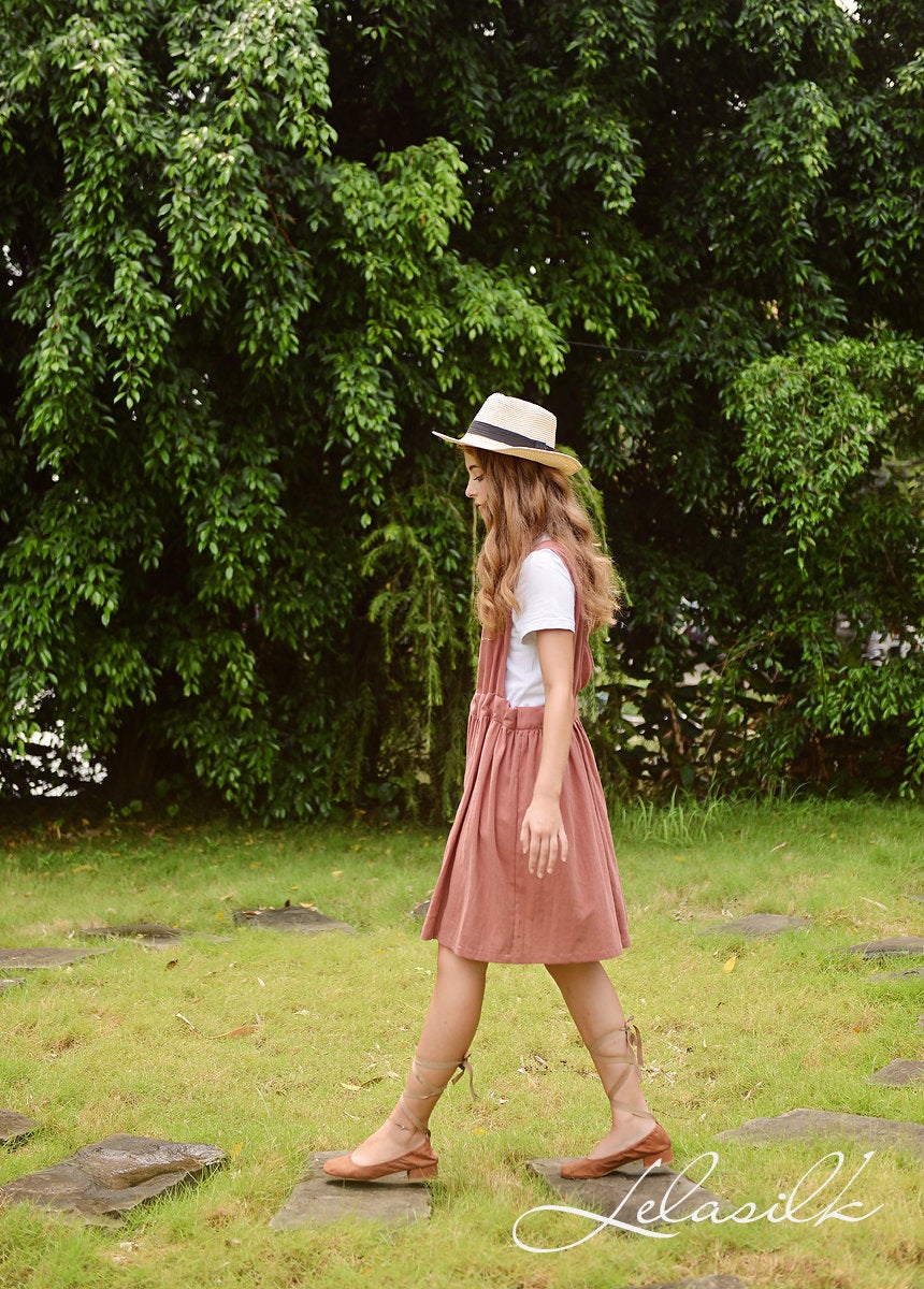 Linen Apron Dress - Cotton Pinafore Dress - Organic Clothing