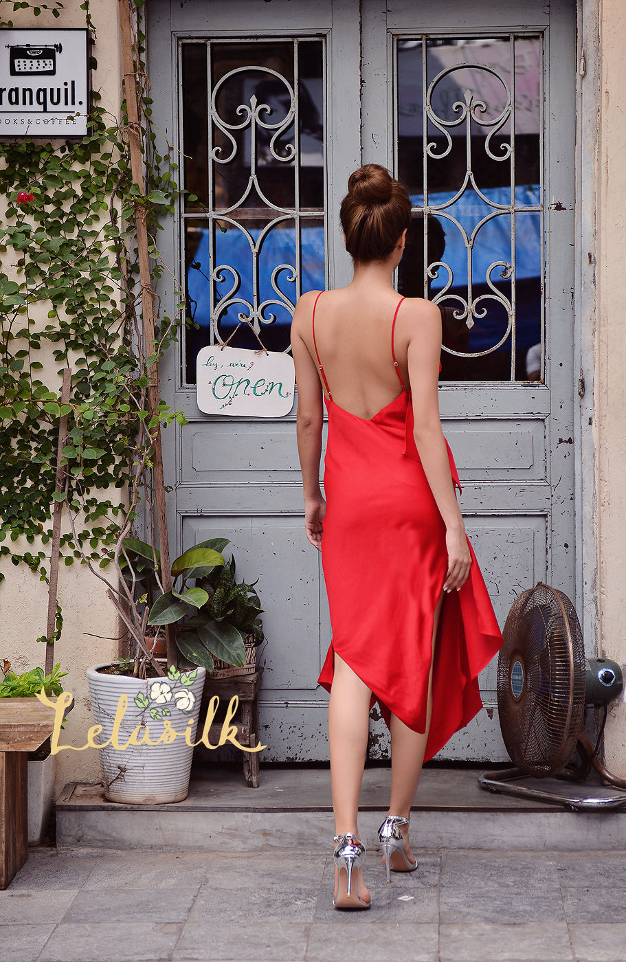 Tea-Length Silk Dress - Midi Silk Dress - Women Silk Dress - Summer Silk Dress