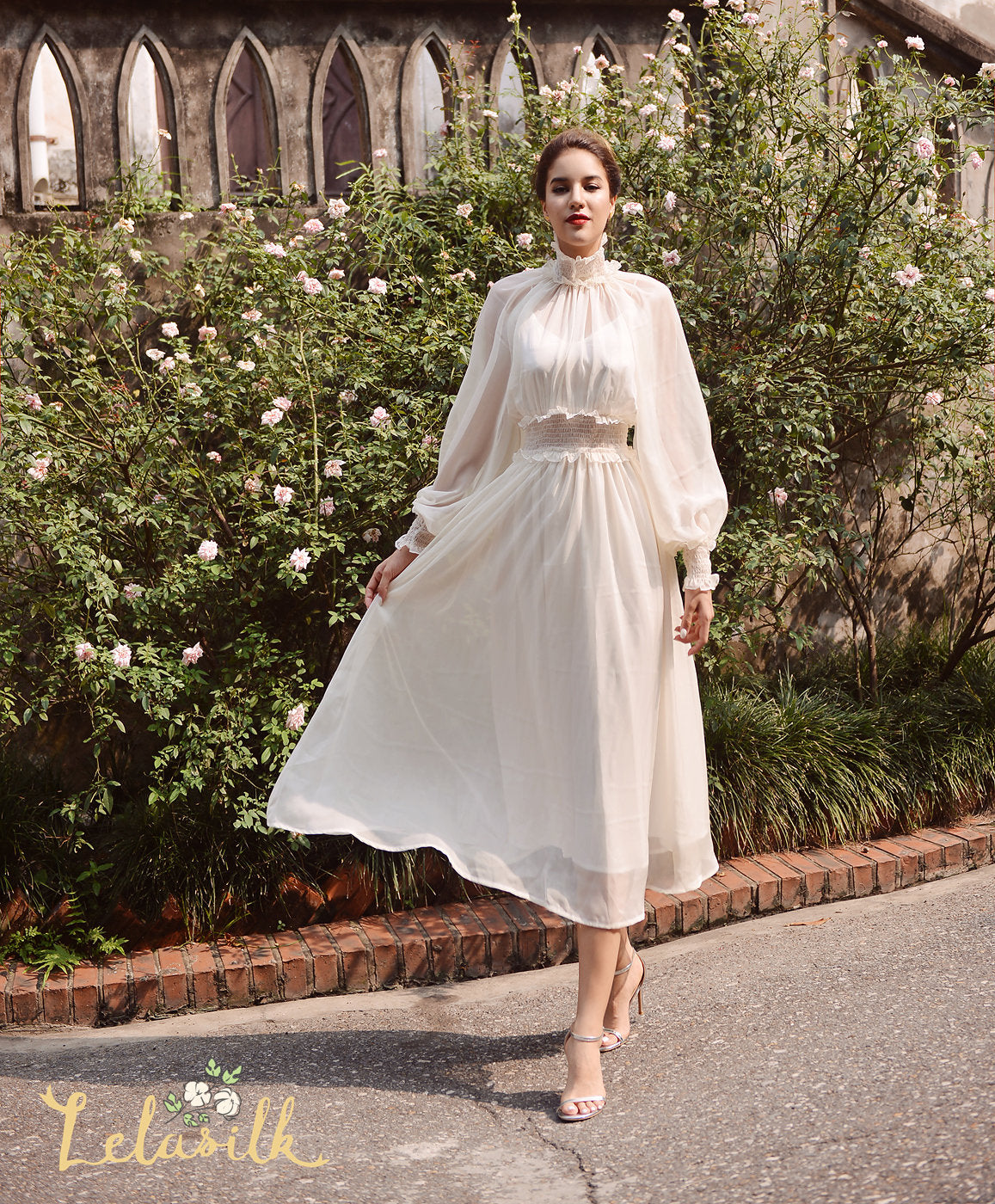 Soft Sheer Silk Dress - Simple Wedding Guest Dress - Dress For Bridesmaids